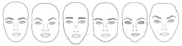desenho de sobrancelhas e tipos de rosto 